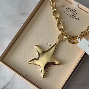 BRAND NEW TIKTOK VIRAL Camila Coelho GOLD STAR NECKLACE